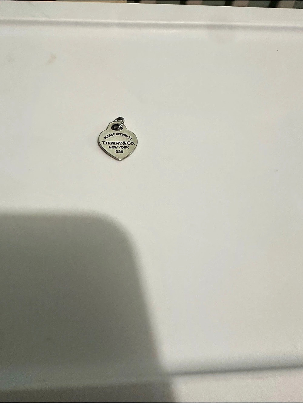 Tiffany & Co. Return to Tiffany Heart Tag Charm. Pink Pendant